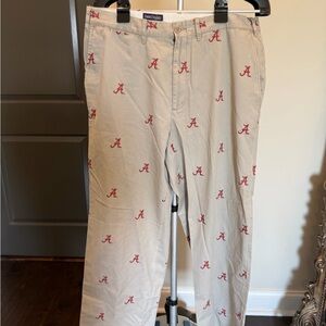Men’s Pennington & Bailes Alabama Crimson Tide Khaki Pants Allover Red “A”Logo